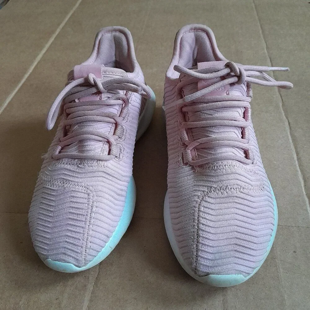 Adidas Women's Pink and White Athletic Sneakers Size 3.5